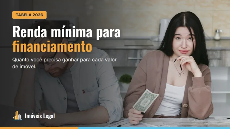 Renda mínima para financiamento imobiliário: quanto preciso ganhar? (tabela 2026)