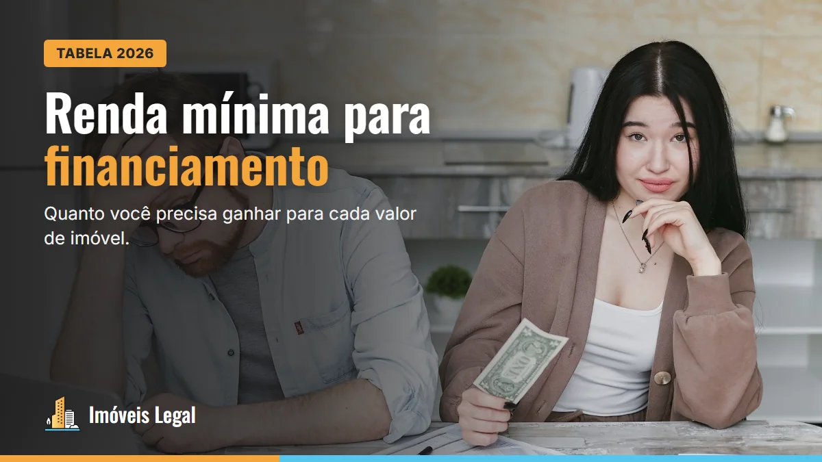 Renda mínima para financiamento imobiliário: quanto preciso ganhar? (tabela 2026)