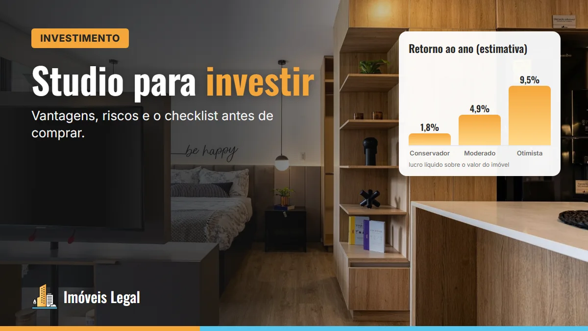Studio para investir: vantagens, riscos e o que observar antes de comprar